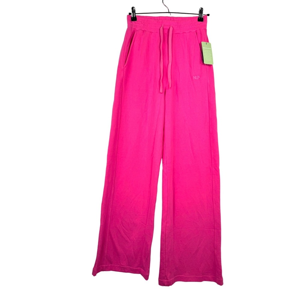 Nux Terry Bootcut Sweat‎ Pants S Bubble Gum pink 100% Organic Barbie sz S